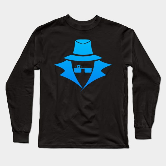 Mr. Eye: A Cybersecurity/Anonymity Icon (Blue) Long Sleeve T-Shirt by McNerdic